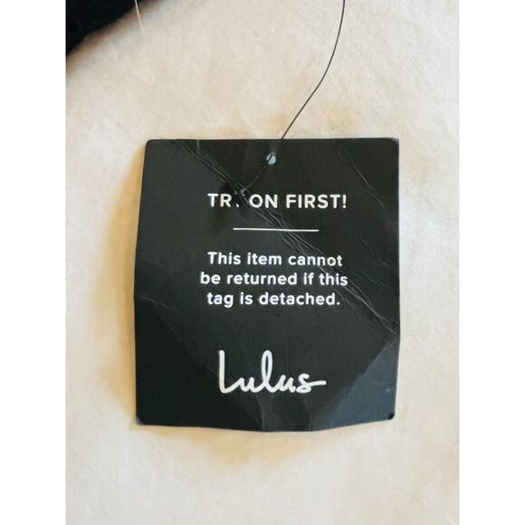 NWT Lulu's Black Stretch Tube Top XL Sexy Crop Chic Skater Boho Stretchy - Picture 5 of 8